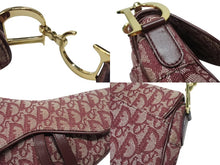 Load image into Gallery viewer, CHRISTIAN DIOR クリスチャンディオール サドルバッグ ガリアーノ期 ハンドバッグ トロッター柄 レザー レッド ゴールド金具 美品 中古 4b007209