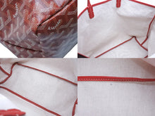 画像をギャラリービューアに読み込む, 新品同様 GOYARD ゴヤール サンルイPM トートバッグ レッド PVC レザー STLOUIPMLTY02CL02P 中古 4b007210