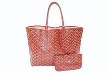 画像をギャラリービューアに読み込む, 新品同様 GOYARD ゴヤール サンルイPM トートバッグ レッド PVC レザー STLOUIPMLTY02CL02P 中古 4b007210