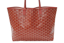 画像をギャラリービューアに読み込む, 新品同様 GOYARD ゴヤール サンルイPM トートバッグ レッド PVC レザー STLOUIPMLTY02CL02P 中古 4b007210
