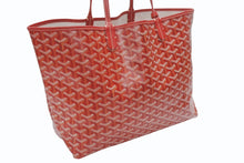 画像をギャラリービューアに読み込む, 新品同様 GOYARD ゴヤール サンルイPM トートバッグ レッド PVC レザー STLOUIPMLTY02CL02P 中古 4b007210