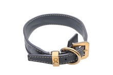 画像をギャラリービューアに読み込む, GOYARD ゴヤール フランクリン ペット用首輪 ARR020133 ゴヤールディンキャンバス クラムシーカウハイド パラジウム グレー サイズ32 美品 中古 4b007213