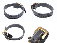 画像をギャラリービューアに読み込む, GOYARD ゴヤール フランクリン ペット用首輪 ARR020133 ゴヤールディンキャンバス クラムシーカウハイド パラジウム グレー サイズ32 美品 中古 4b007213