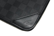 画像をギャラリービューアに読み込む, 極美品 LOUIS VUITTON ルイヴィトン モノグラム エテュイ5 ネクタイケース N41136 ダミエグラフィット ブラック シルバー金具 中古 4b007215