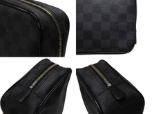 画像をギャラリービューアに読み込む, 極美品 LOUIS VUITTON ルイヴィトン トゥルース トワレ GM クラッチバッグ ダミエ コバルト N40484 シルバー金具 中古 4b007216