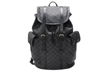 画像をギャラリービューアに読み込む, LOUIS VUITTON ルイヴィトン リュック デイパック クリストファー MM ダミエグラフィット N41379 シルバー金具 美品 中古 4b007217