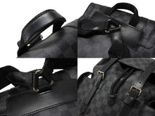 画像をギャラリービューアに読み込む, LOUIS VUITTON ルイヴィトン リュック デイパック クリストファー MM ダミエグラフィット N41379 シルバー金具 美品 中古 4b007217
