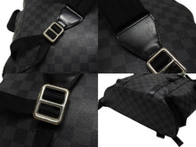 画像をギャラリービューアに読み込む, LOUIS VUITTON ルイヴィトン リュック デイパック クリストファー MM ダミエグラフィット N41379 シルバー金具 美品 中古 4b007217