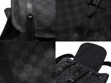 画像をギャラリービューアに読み込む, LOUIS VUITTON ルイヴィトン リュック デイパック クリストファー MM ダミエグラフィット N41379 シルバー金具 美品 中古 4b007217