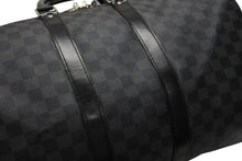 画像をギャラリービューアに読み込む, 極美品 LOUIS VUITTON ルイヴィトン ボストン キーポルバンドリエール45 ダミエグラフィット N41418 ブラック シルバー金具 4b007218