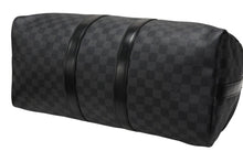 画像をギャラリービューアに読み込む, 極美品 LOUIS VUITTON ルイヴィトン ボストン キーポルバンドリエール45 ダミエグラフィット N41418 ブラック シルバー金具 4b007218