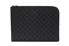 LOUIS VUITTON ルイヴィトン ポシェット ジュール GM ダミエ グラフィット N64437 ブラック グレー シルバー金具 PVC 美品 中古 4b007220