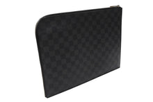 画像をギャラリービューアに読み込む, LOUIS VUITTON ルイヴィトン ポシェット ジュール GM ダミエ グラフィット N64437 ブラック グレー シルバー金具 PVC 美品 中古 4b007220
