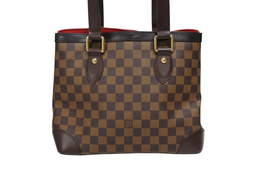 Very Good Condition LOUIS VUITTON Damier Hampstead PM Handbag Brown N51205 Logo Gold Hardware Used 4b007221