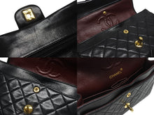 画像をギャラリービューアに読み込む, CHANEL シャネル マトラッセ23 Wフラップ Wチェーンショルダーバッグ 1番台 ラムスキン ココマーク ブラック ゴールド金具 美品 中古 4b007222