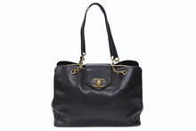 画像をギャラリービューアに読み込む, CHANEL シャネル スーパーモデル チェーン ショルダーバッグ ココマーク キャビアスキン ゴールド金具 ブラック 美品 中古 4b007228