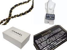 画像をギャラリービューアに読み込む, CHANEL シャネル マトラッセ23 Wフラップ Wチェーンショルダーバッグ 3番台 ココマーク ラムスキン ネイビー 美品 中古 4b007229