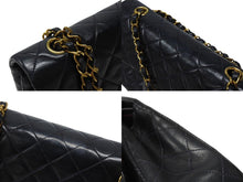 画像をギャラリービューアに読み込む, CHANEL シャネル マトラッセ23 Wフラップ Wチェーンショルダーバッグ 3番台 ココマーク ラムスキン ネイビー 美品 中古 4b007229