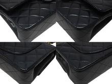 画像をギャラリービューアに読み込む, CHANEL シャネル マトラッセ23 Wフラップ Wチェーンショルダーバッグ 3番台 ココマーク ラムスキン ネイビー 美品 中古 4b007229