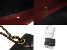 画像をギャラリービューアに読み込む, 極美品 CHANEL シャネル マトラッセ27 Wフラップ Wチェーンショルダーバッグ 0番台 ラムスキン ココマーク ブラック 中古 4b007230