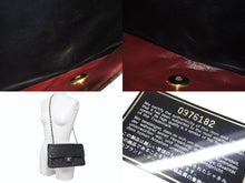 画像をギャラリービューアに読み込む, 極美品 CHANEL シャネル マトラッセ25 Wフラップ Wチェーンショルダーバッグ 0番台 ラムスキン ココマーク ブラック ゴールド金具 中古 4b007231
