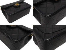 画像をギャラリービューアに読み込む, 極美品 CHANEL シャネル ミニマトラッセ17 Sフラップ Sチェーンショルダーバッグ 0番台 ラムスキン ココマーク ブラック ゴールド金具 中古 4b007233