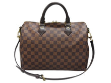 Load image into Gallery viewer, 極美品 LOUIS VUITTON ルイヴィトン ハンドバッグ N41367 スピーディ バンドリエール30 ブラウン ダミエキャンバス ゴールド金具 中古 4b007240
