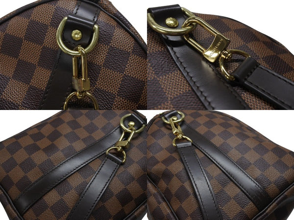 極美品 LOUIS VUITTON ルイヴィトン ハンドバッグ N41367 スピーディ バンドリエール30 ブラウン ダミエキャンバス ゴールド金具 中古 4b007240