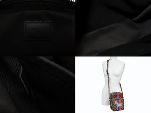 極美品 LOUIS VUITTON ルイヴィトン ダミエ アマゾン チャップマンブラザーズ ショルダーバッグ N42703 シマウマ ブラウン シルバー金具 中古 4b007241