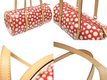 画像をギャラリービューアに読み込む, 極美品 LOUISVUITTON ルイヴィトン 草間彌生 パピヨン M91425 ショルダーバッグ モノグラムヴェルニ ドットインフィニティ ルージュ 中古 4b007243