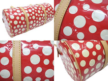 画像をギャラリービューアに読み込む, 極美品 LOUISVUITTON ルイヴィトン 草間彌生 パピヨン M91425 ショルダーバッグ モノグラムヴェルニ ドットインフィニティ ルージュ 中古 4b007243