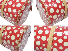 画像をギャラリービューアに読み込む, 極美品 LOUISVUITTON ルイヴィトン 草間彌生 パピヨン M91425 ショルダーバッグ モノグラムヴェルニ ドットインフィニティ ルージュ 中古 4b007243