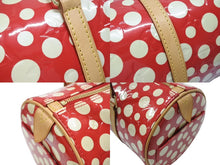画像をギャラリービューアに読み込む, 極美品 LOUISVUITTON ルイヴィトン 草間彌生 パピヨン M91425 ショルダーバッグ モノグラムヴェルニ ドットインフィニティ ルージュ 中古 4b007243