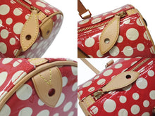 画像をギャラリービューアに読み込む, 極美品 LOUISVUITTON ルイヴィトン 草間彌生 パピヨン M91425 ショルダーバッグ モノグラムヴェルニ ドットインフィニティ ルージュ 中古 4b007243
