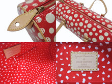 画像をギャラリービューアに読み込む, 極美品 LOUISVUITTON ルイヴィトン 草間彌生 パピヨン M91425 ショルダーバッグ モノグラムヴェルニ ドットインフィニティ ルージュ 中古 4b007243