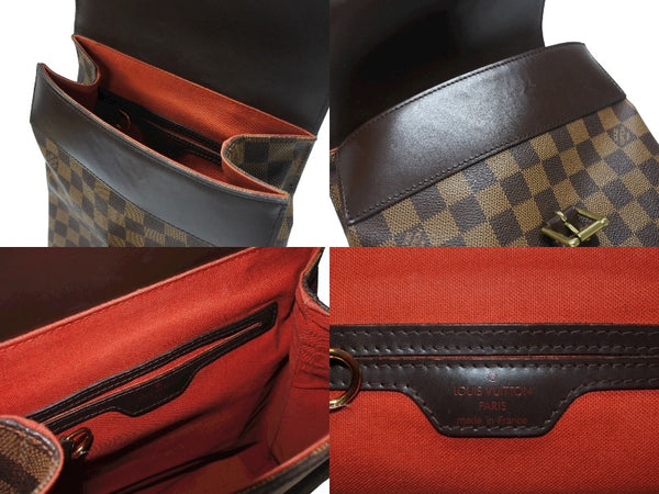 LOUIS VUITTON ルイ ヴィトン ダミエ ソーホー リュック デイパック N51132 ブラウン PVC レザー 美品 中古 4b007244