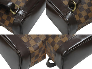 LOUIS VUITTON ルイ ヴィトン ダミエ ソーホー リュック デイパック N51132 ブラウン PVC レザー 美品 中古 4b007244
