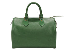 Load image into Gallery viewer, 極美品 LOUIS VUITTON ルイヴィトン エピ スピーディ25 ハンドバッグ M43014 ボルネオグリーン レザー 中古 4b007245