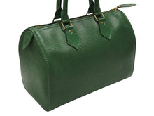 Load image into Gallery viewer, 極美品 LOUIS VUITTON ルイヴィトン エピ スピーディ25 ハンドバッグ M43014 ボルネオグリーン レザー 中古 4b007245