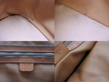 画像をギャラリービューアに読み込む, CELINE セリーヌ マカダム柄 ハンドバッグ ロゴ ゴールド金具 PVC レザー ブラウン 茶色 鞄 美品 中古 4b007247