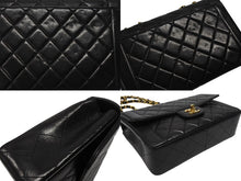 画像をギャラリービューアに読み込む, 極美品 CHANEL シャネル マトラッセ23 Wチェーンショルダーバッグ 3番台 ラムスキン ココマーク ブラック ゴールド金具 中古 4b007249