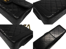 画像をギャラリービューアに読み込む, 極美品 CHANEL シャネル マトラッセ23 Wチェーンショルダーバッグ 3番台 ラムスキン ココマーク ブラック ゴールド金具 中古 4b007249