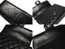 画像をギャラリービューアに読み込む, 極美品 CHANEL シャネル マトラッセ23 Wチェーンショルダーバッグ 3番台 ラムスキン ココマーク ブラック ゴールド金具 中古 4b007249