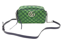 画像をギャラリービューアに読み込む, 極美品 GUCCI グッチ GGマーモント キルティング スモール ショルダーバッグ 緑 グリーン GG柄 チェーン クロスボディ 肩掛け 447632 中古 4b007250
