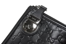 画像をギャラリービューアに読み込む, 極美品 GUCCI グッチ シマ クラッチバッグ セカンドバッグ 152600 492174 イタリア製 レザー ブラック シルバー金具 中古 4b007251