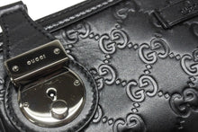 画像をギャラリービューアに読み込む, 極美品 GUCCI グッチ シマ クラッチバッグ セカンドバッグ 152600 492174 イタリア製 レザー ブラック シルバー金具 中古 4b007251
