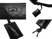 画像をギャラリービューアに読み込む, 極美品 GUCCI グッチ シマ クラッチバッグ セカンドバッグ 152600 492174 イタリア製 レザー ブラック シルバー金具 中古 4b007251