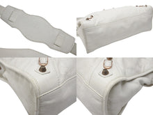 画像をギャラリービューアに読み込む, BALENCIAGA バレンシアガ ジャイアントシティ 2WAYバッグ イタリア製 レザー 527589 ホワイト ピンクゴールド金具 美品 中古 4b007253