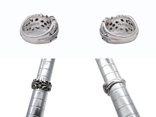 画像をギャラリービューアに読み込む, 極美品 CHROME HEARTS クロムハーツ K&amp;T フローラルリング サイズ16号 重量16.6g シルバー925 中古 4b007260