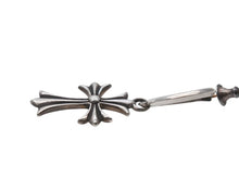 画像をギャラリービューアに読み込む, 新品未使用 CHROME HEARTS クロムハーツ タイニークロス フープ ピアス 重量6.0g シルバー925 1989刻印 アクセサリー 中古 4b007261